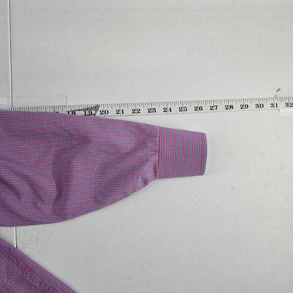 Southern Tide dress shirt 2XL plaid blue red mens button down 6555 - Picture 6 of 9